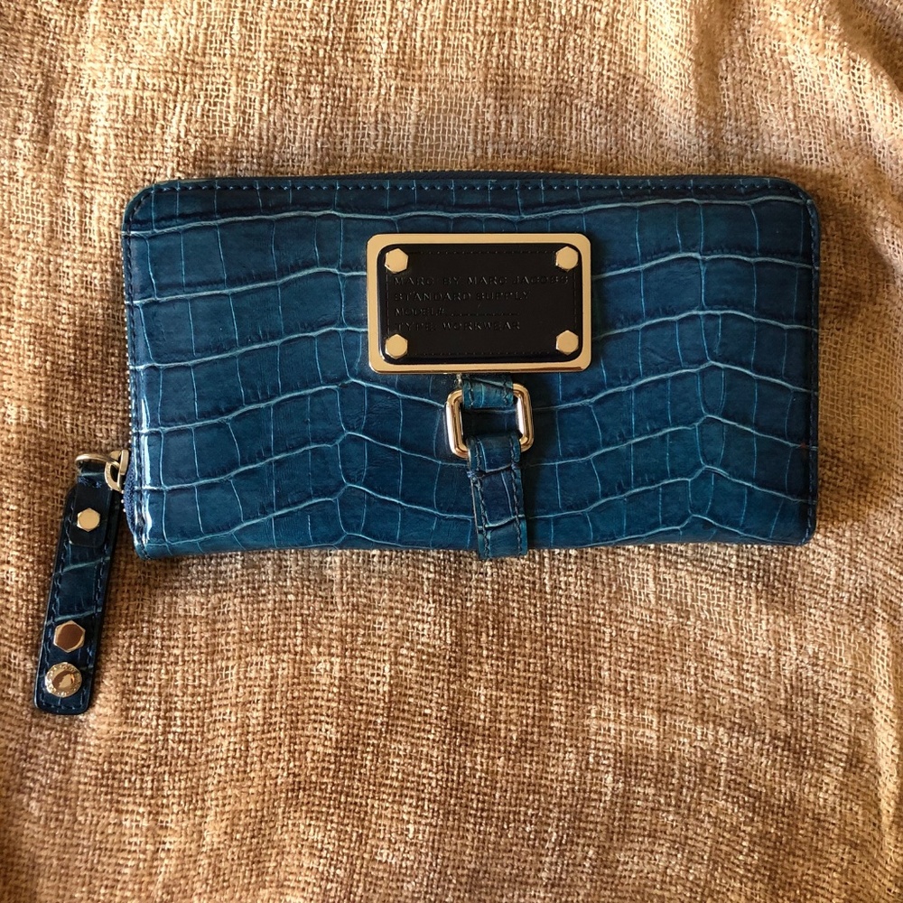 Marc By Marc Jacobs Blue Crocodile Wallet